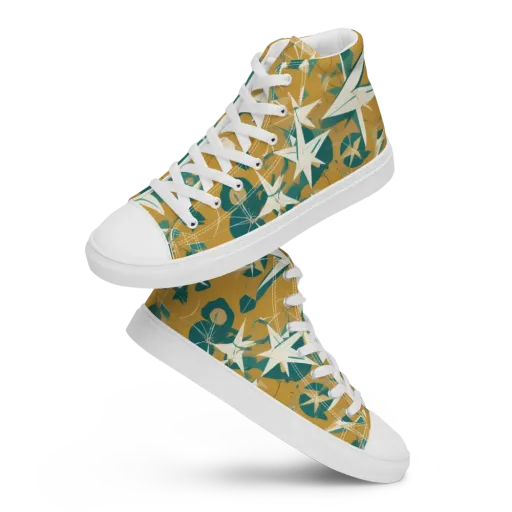 Ochre Flight on a Women's High Top Canvas Shoes
