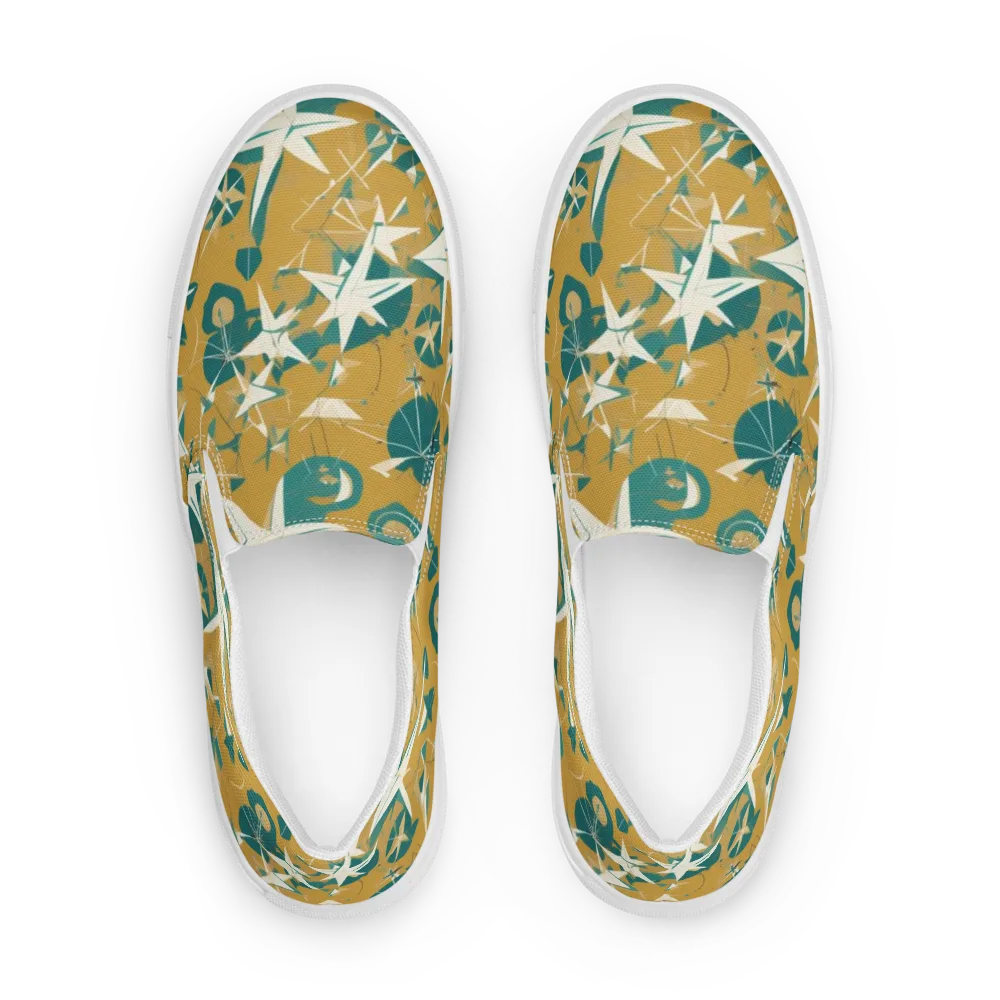 Ochre Flight on Men's Slip-On Canvas Shoes — Front
