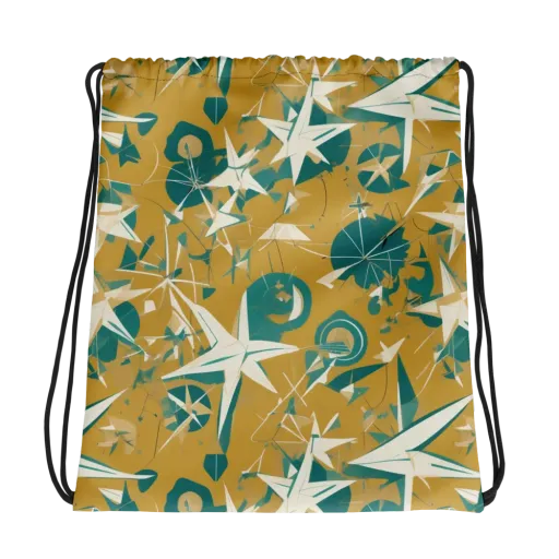 Ochre Flight on a Drawstring Bag