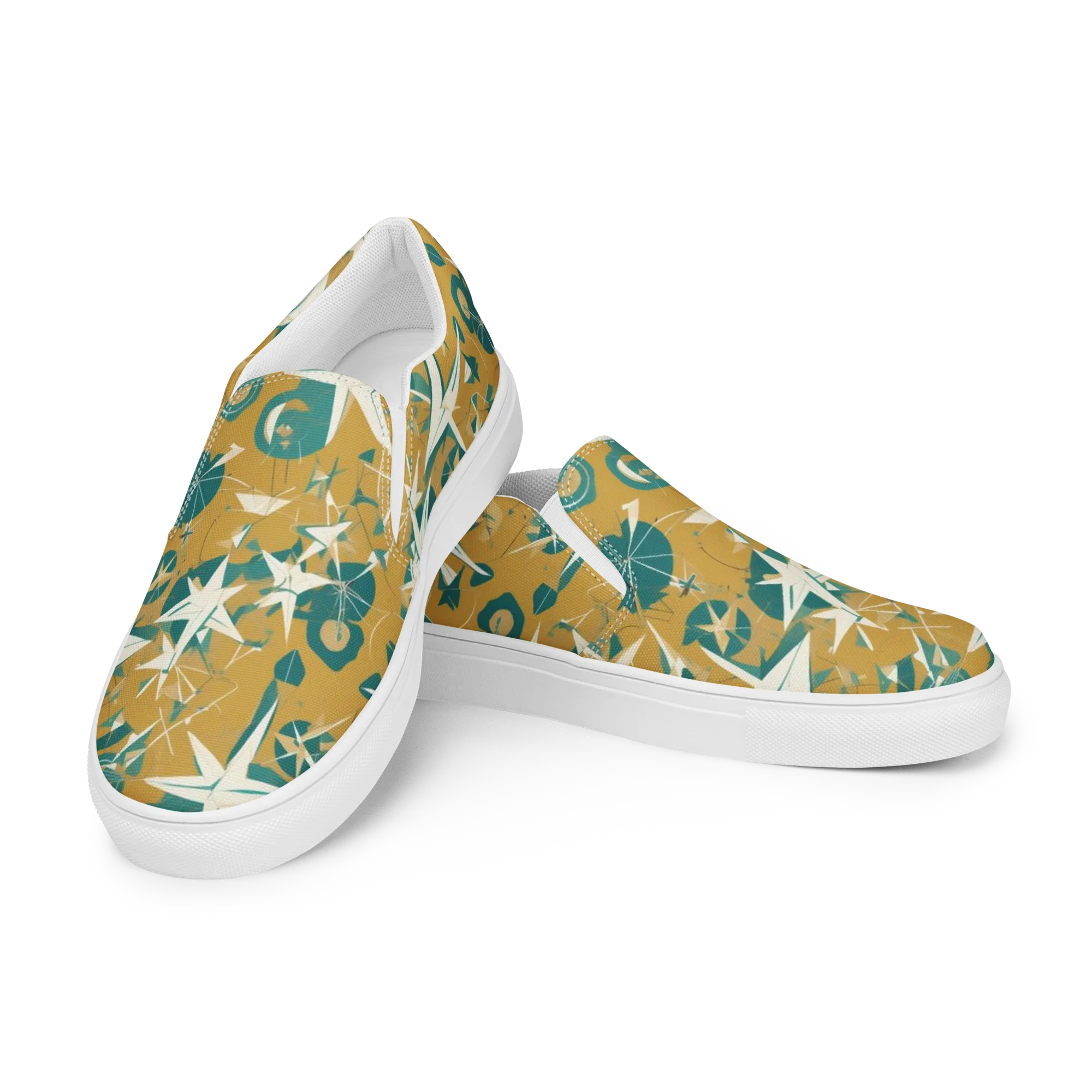 Ochre Flight on Women's Slip-On Canvas Shoes — Left Front