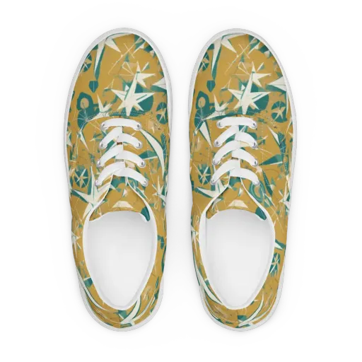 Ochre Flight on a Men's Lace-Up Canvas Shoes