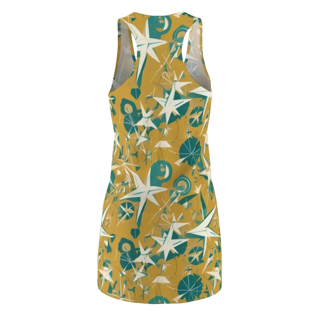 Ochre Flight on Racerback Dress — Back