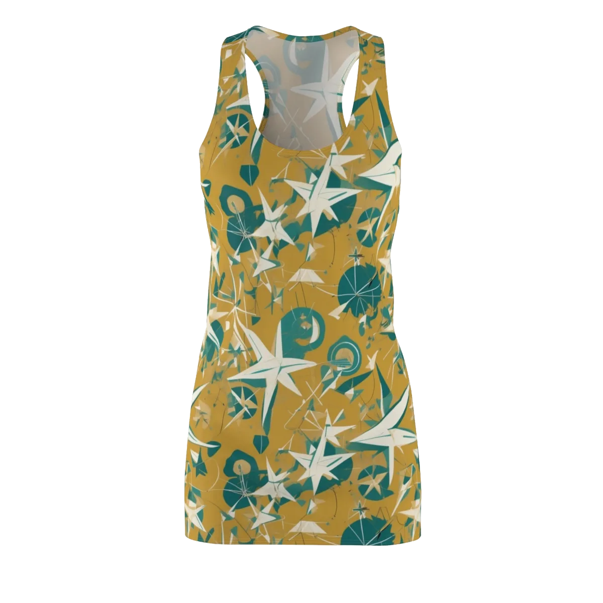 Ochre Flight on Racerback Dress — Front