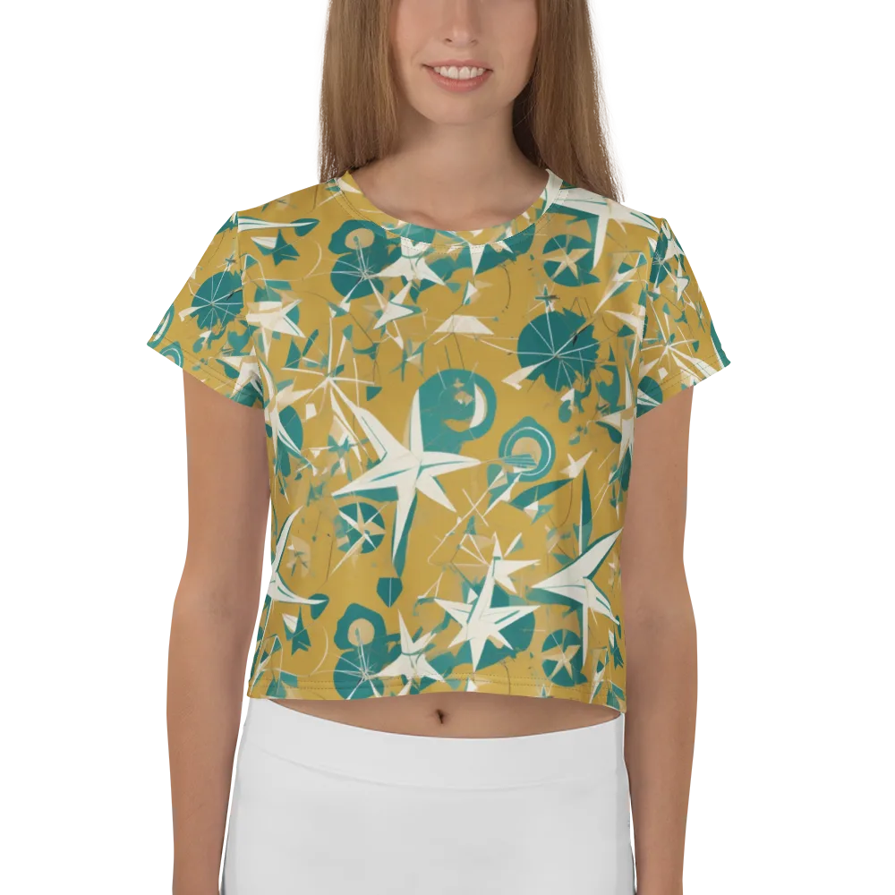 Ochre Flight on Crop Tee — Front