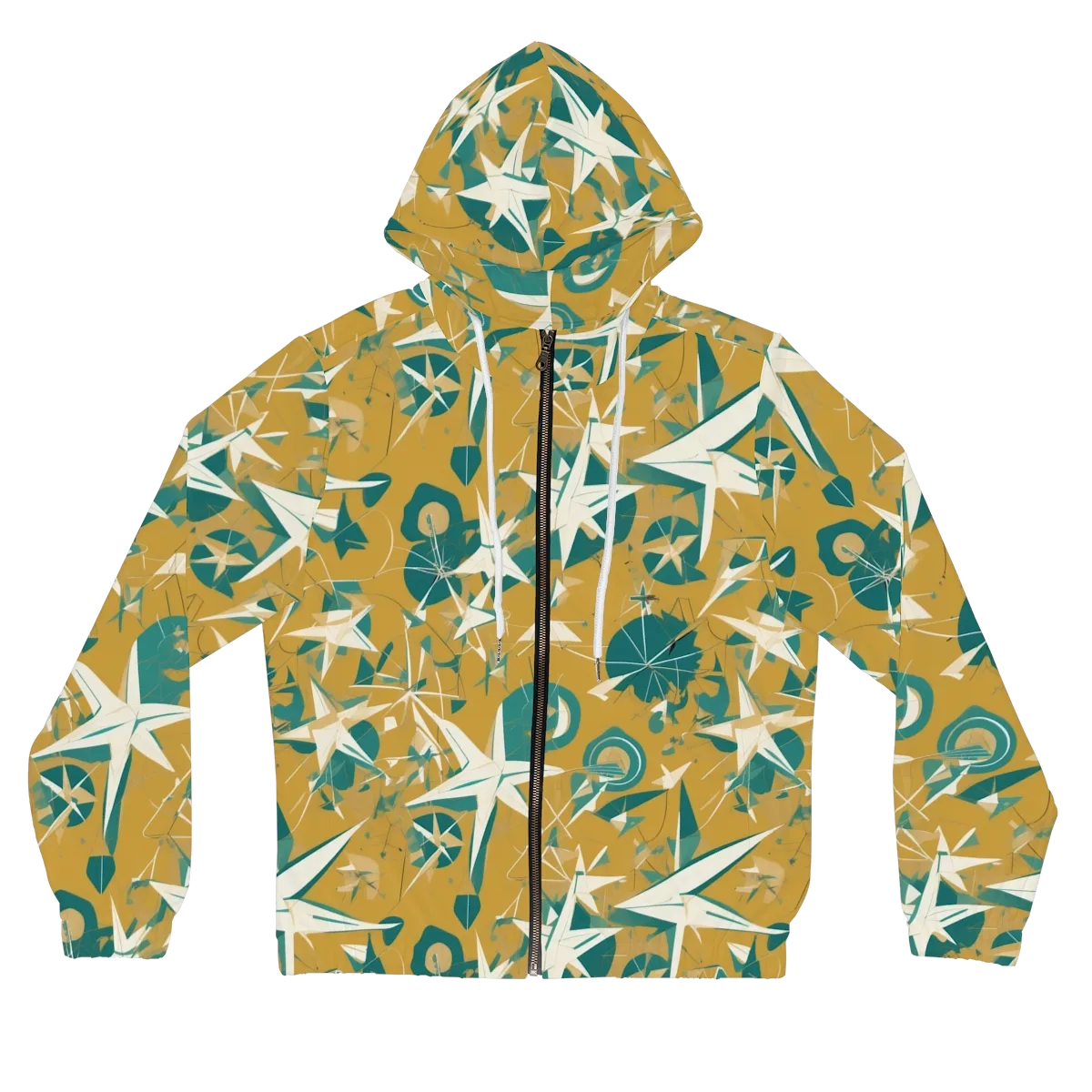 Ochre Flight on Women's Full-Zip Hoodie — Front