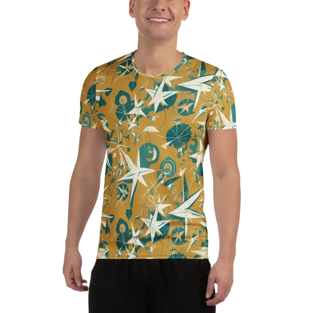 Ochre Flight on Men's Athletic T-Shirt — Front