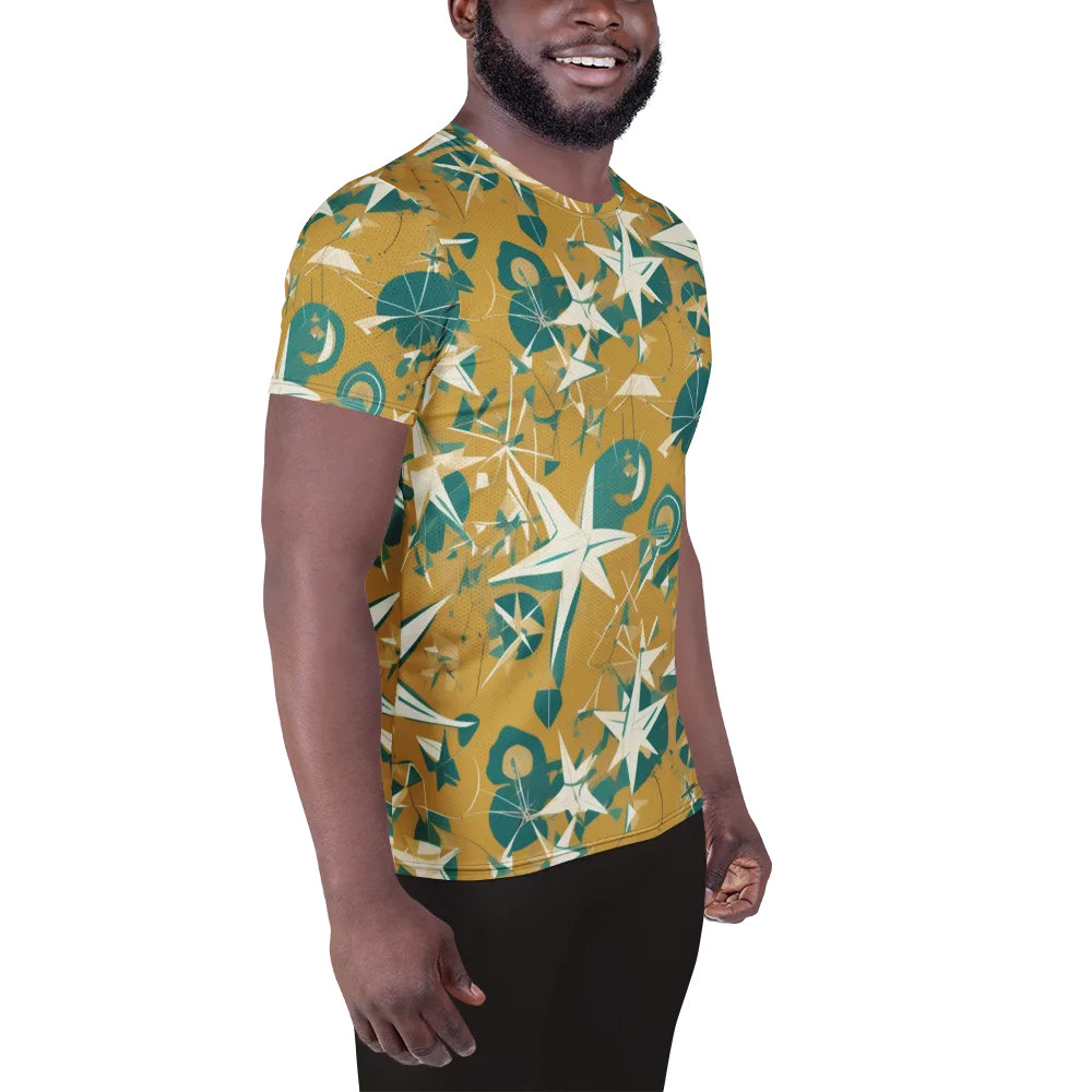 Ochre Flight on Men's Athletic T-Shirt — Right