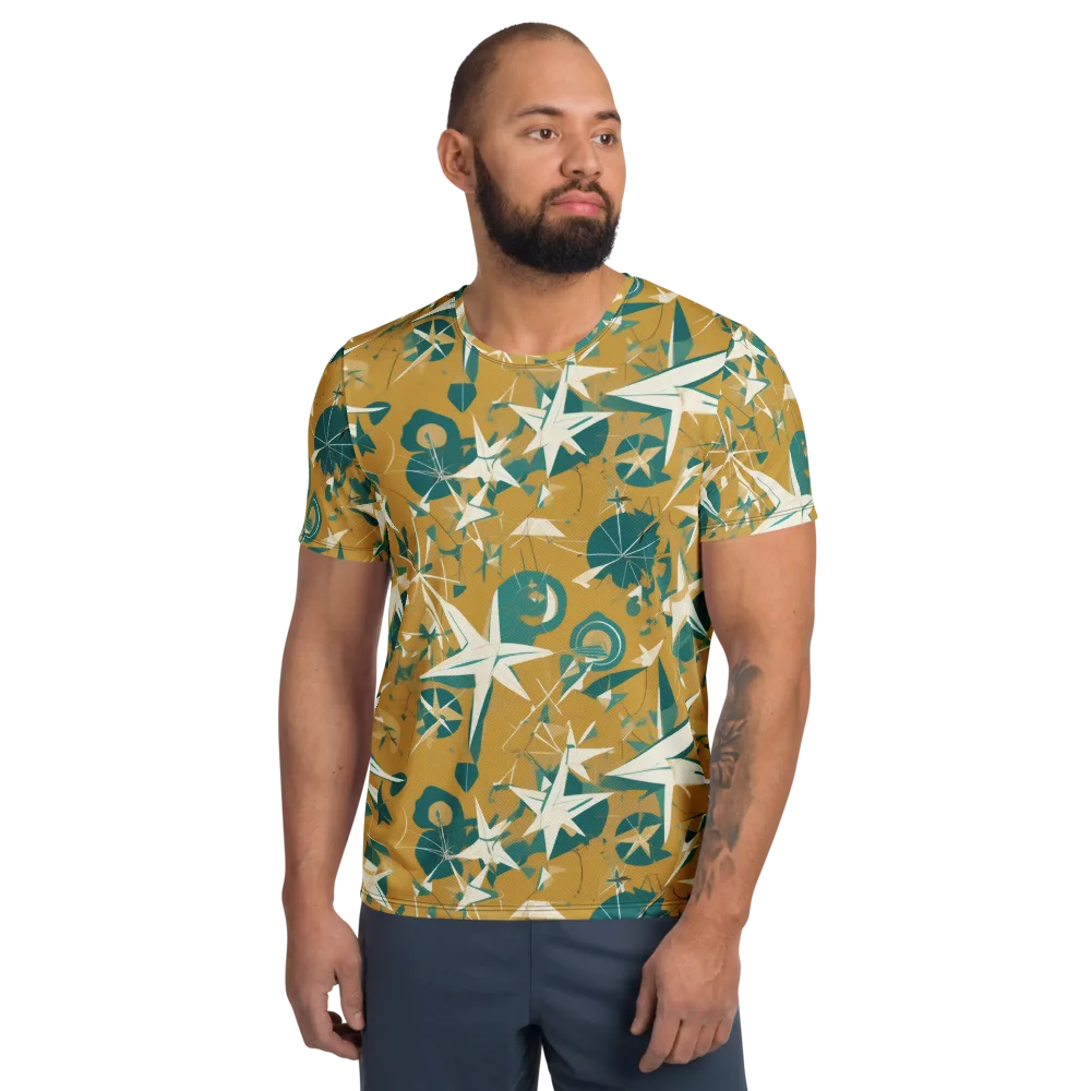 Ochre Flight on Men's Athletic T-Shirt — Front