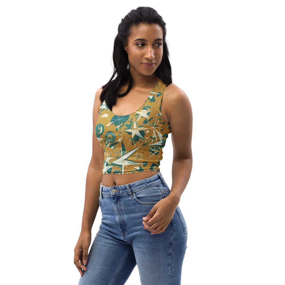 Ochre Flight on Crop Top — Left Front