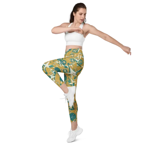 Ochre Flight on a Leggings with Pockets