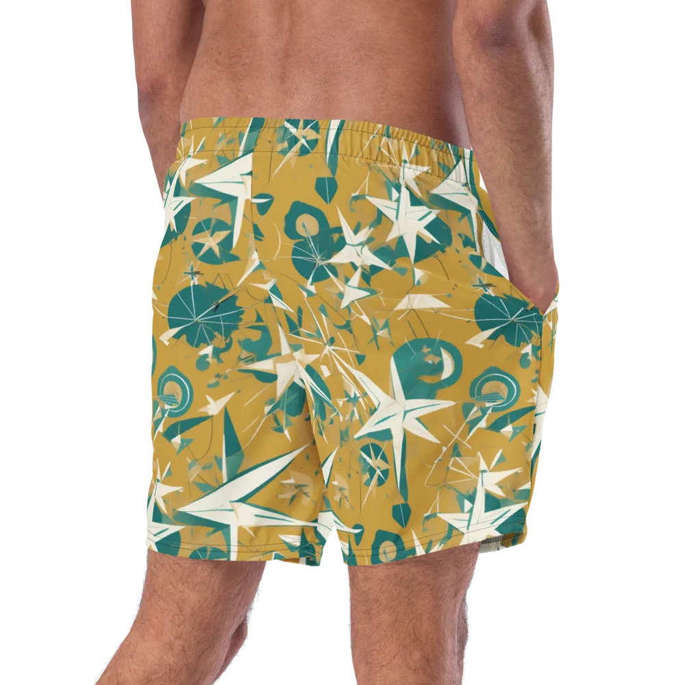 Ochre Flight on Swim Trunks — Right Back