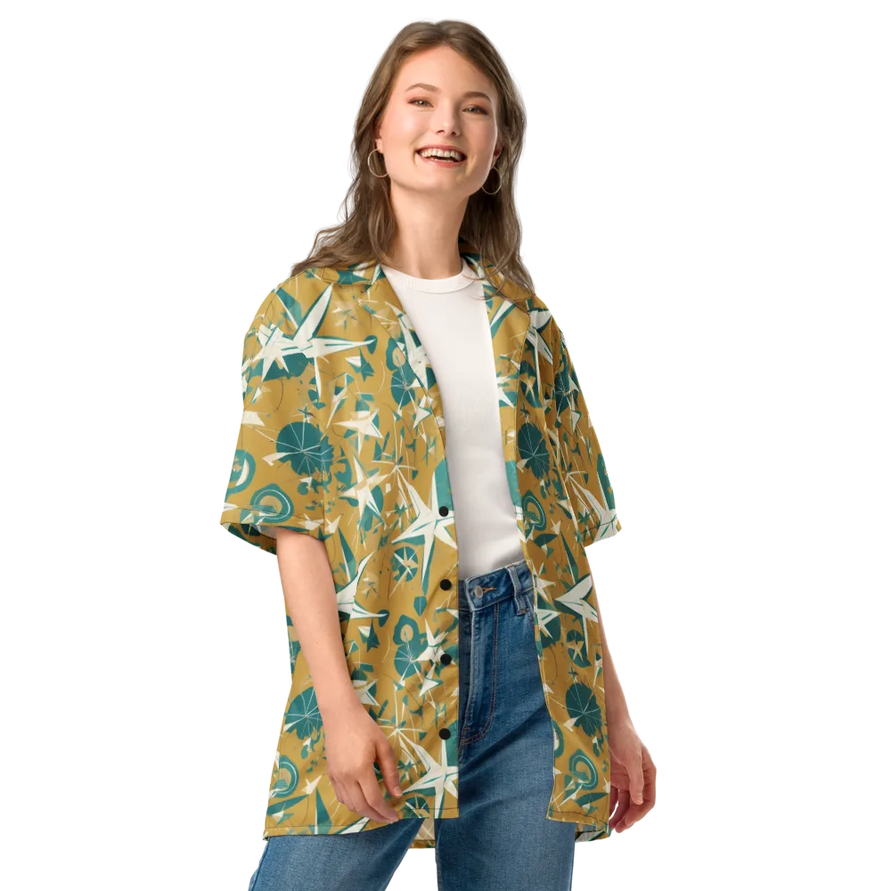 Ochre Flight on Button Shirt — Front