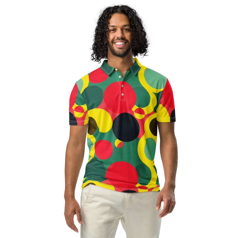 Modular Eclipse on Men's Slim Fit Polo Shirt — Front
