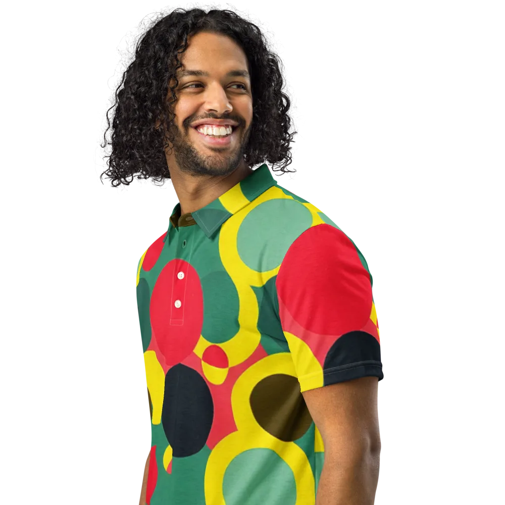 Modular Eclipse on Men's Slim Fit Polo Shirt — Left Front