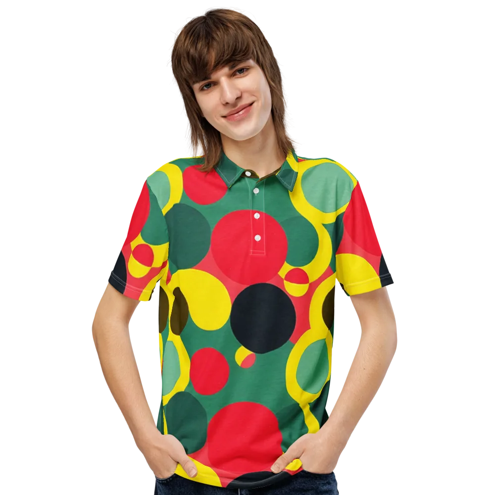 Modular Eclipse on Men's Slim Fit Polo Shirt — Front