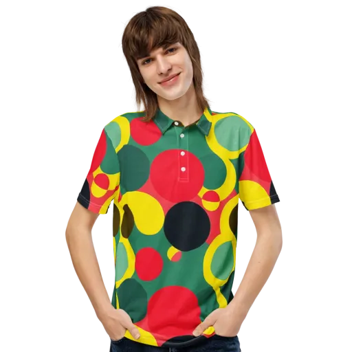 Modular Eclipse on a Men's Slim Fit Polo Shirt