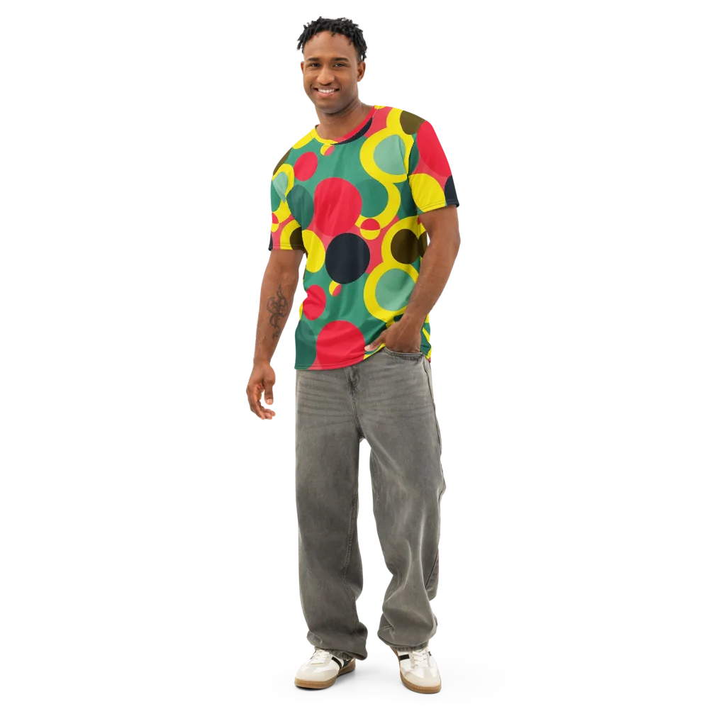 Modular Eclipse on Men's Cotton Crew Neck T-Shirt — Front