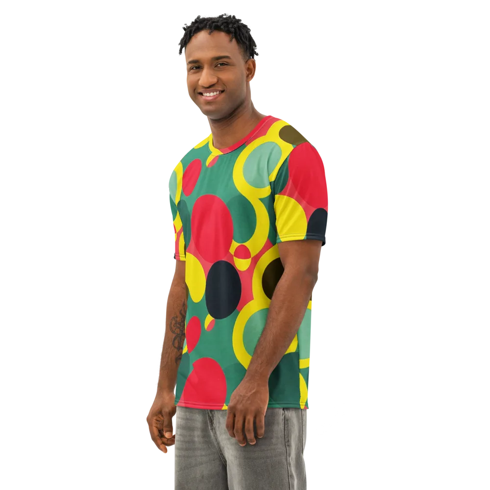 Modular Eclipse on Men's Cotton Crew Neck T-Shirt — Left Front