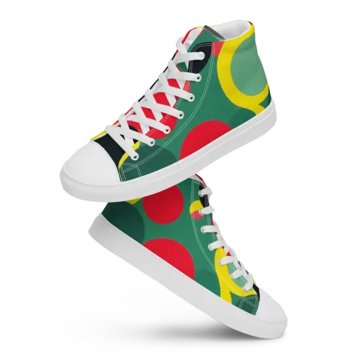 Modular Eclipse on a Men's High Top Canvas Shoes
