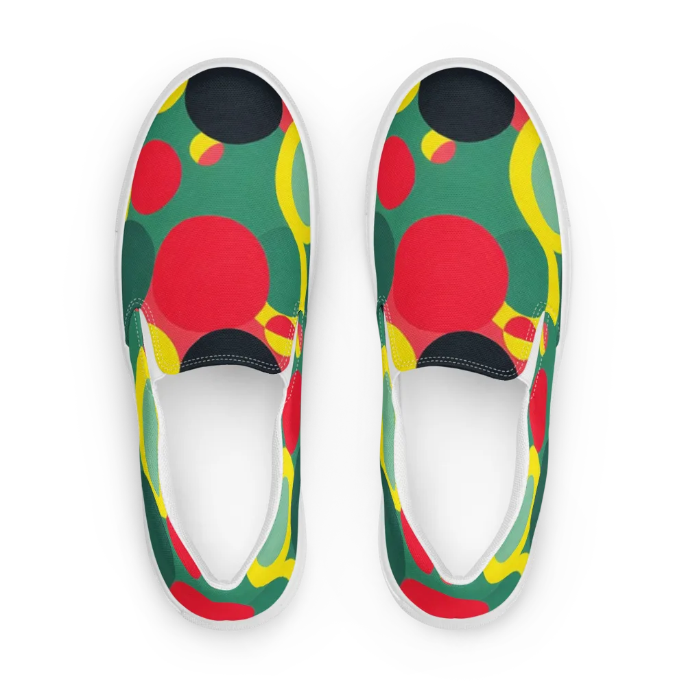 Modular Eclipse on Men's Slip-On Canvas Shoes — Front
