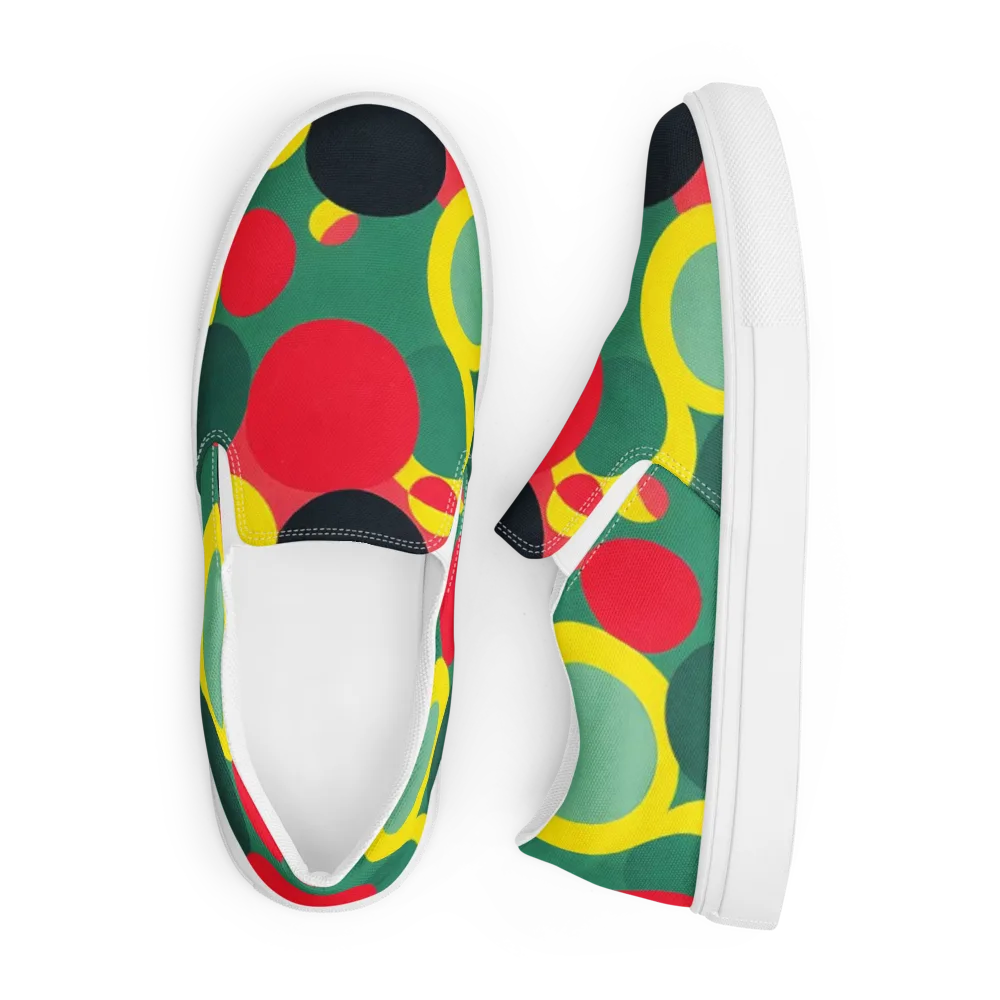 Modular Eclipse on Men's Slip-On Canvas Shoes — Front