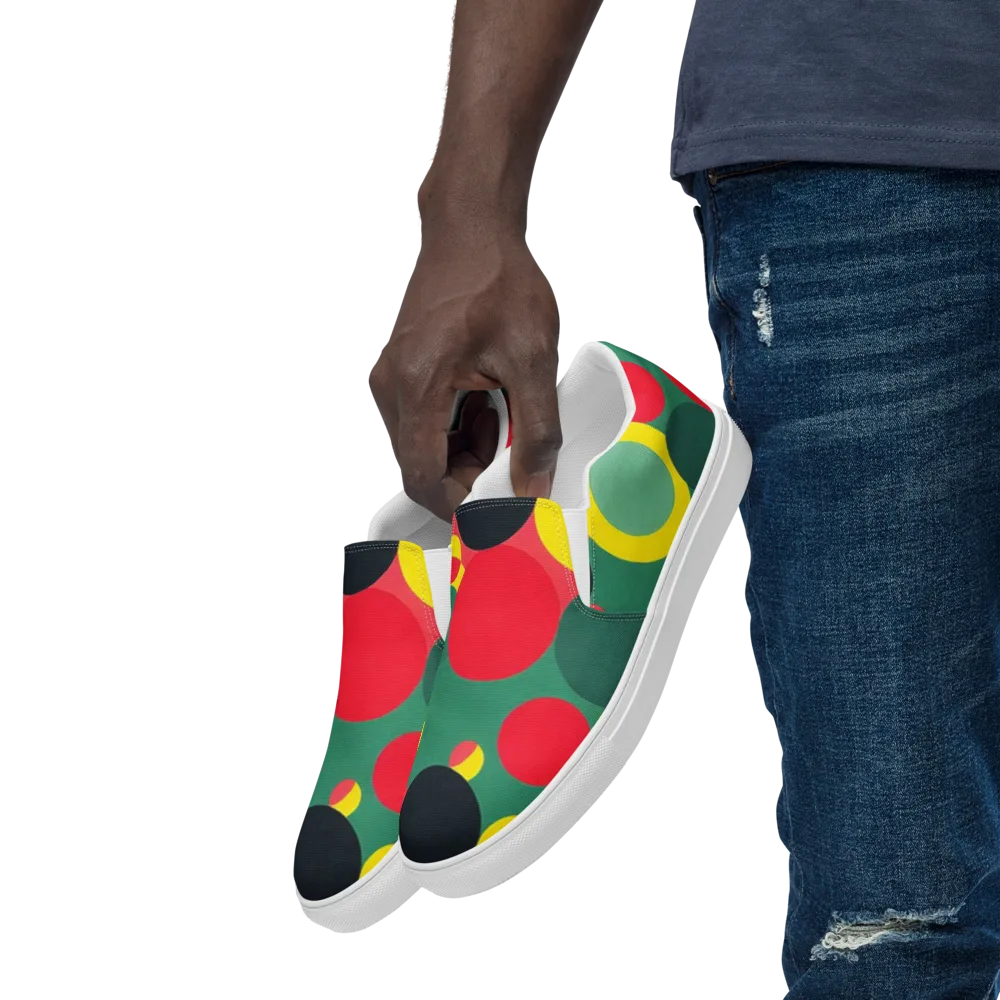 Modular Eclipse on Men's Slip-On Canvas Shoes — Left Front