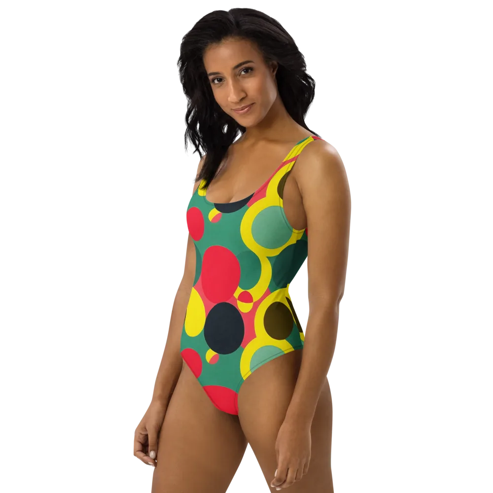 Modular Eclipse on One-Piece Swimsuit — Left
