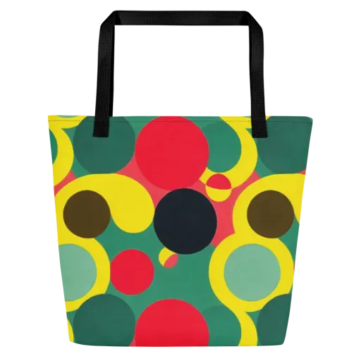 Modular Eclipse on a Large Tote Bag W/ Pocket