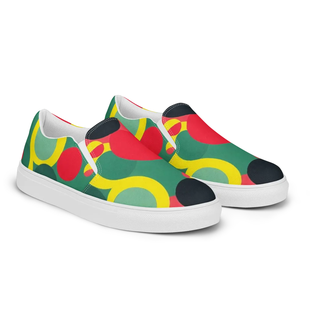 Modular Eclipse on Women's Slip-On Canvas Shoes — Right Front
