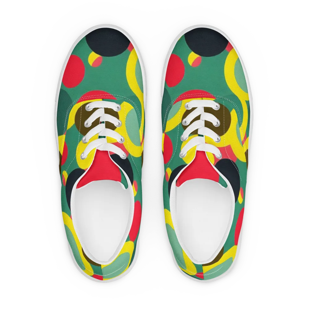 Modular Eclipse on Men's Lace-Up Canvas Shoes — Front