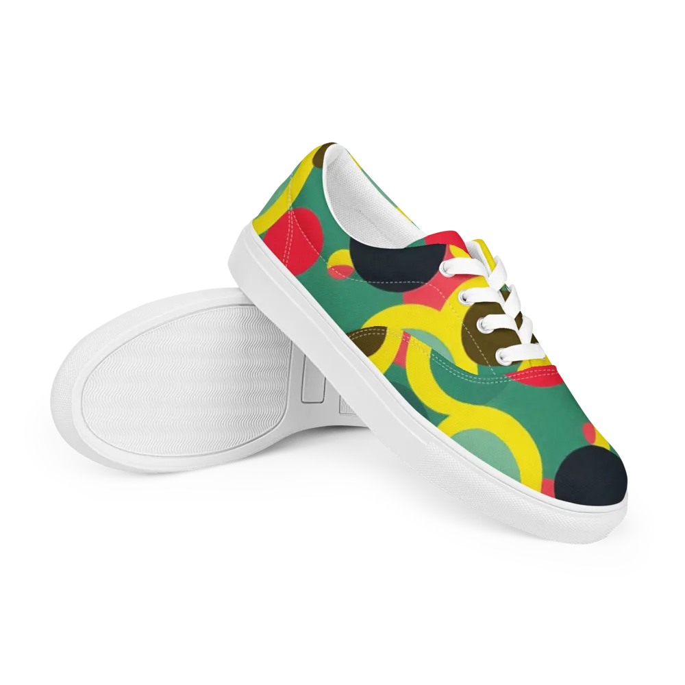Modular Eclipse on Men's Lace-Up Canvas Shoes — Right Front