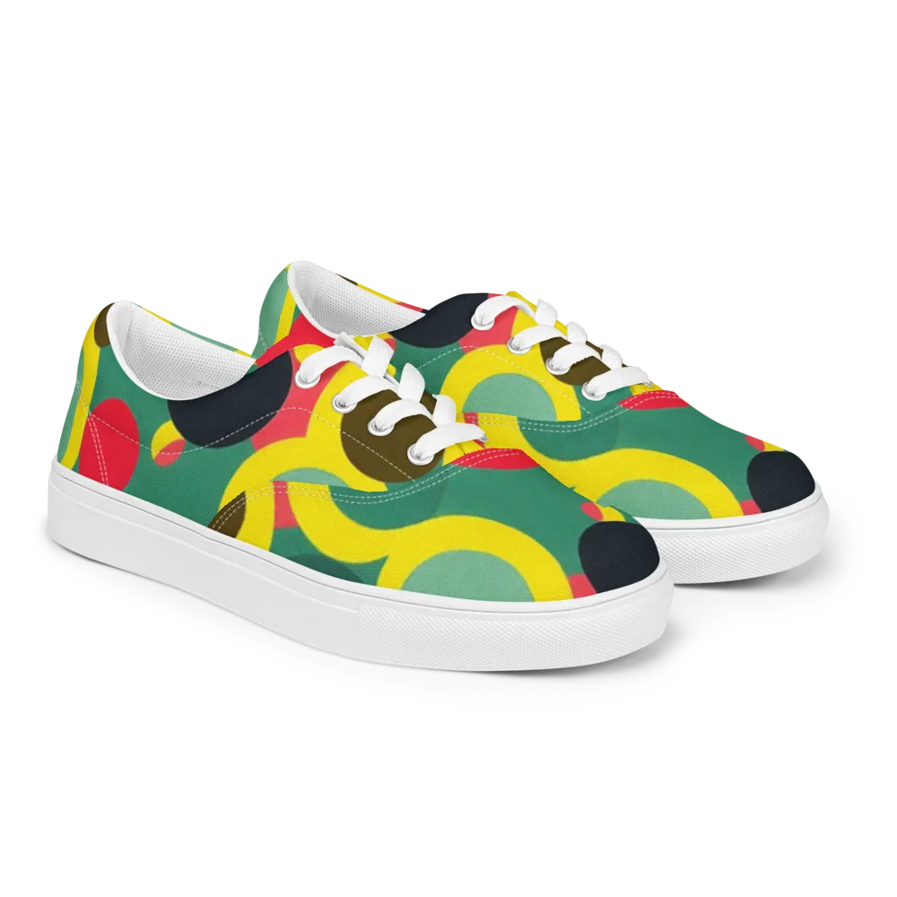 Modular Eclipse on Men's Lace-Up Canvas Shoes — Right Front