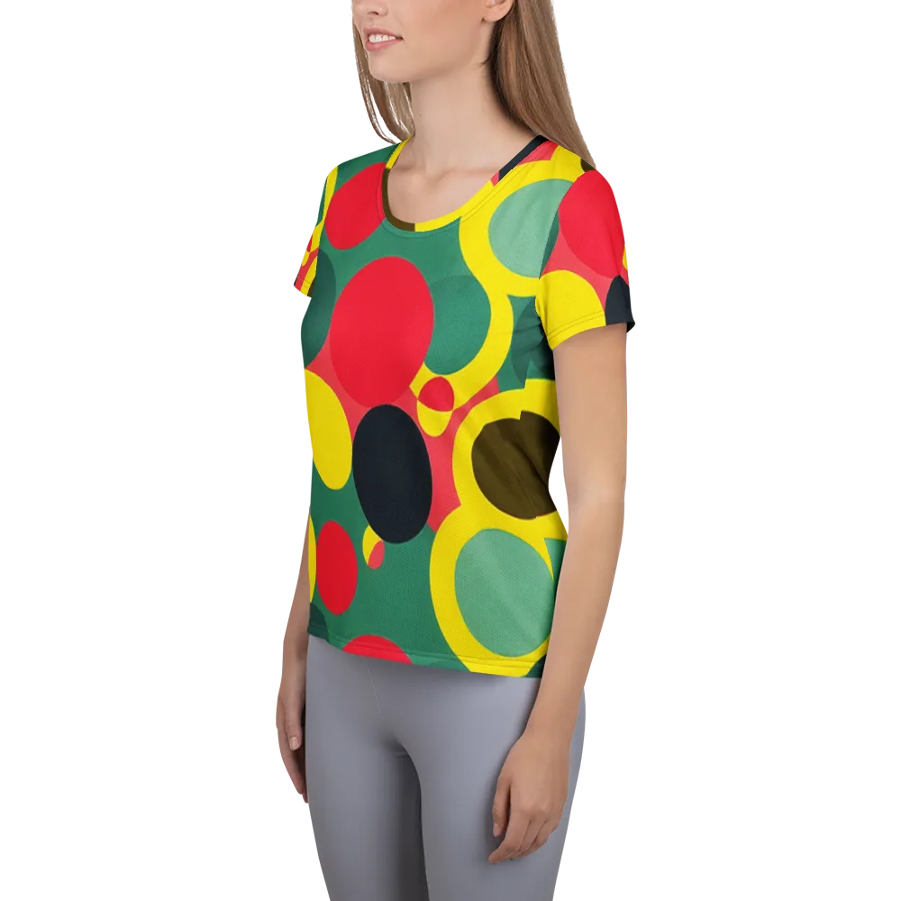 Modular Eclipse on Women's Athletic T-Shirt — Left
