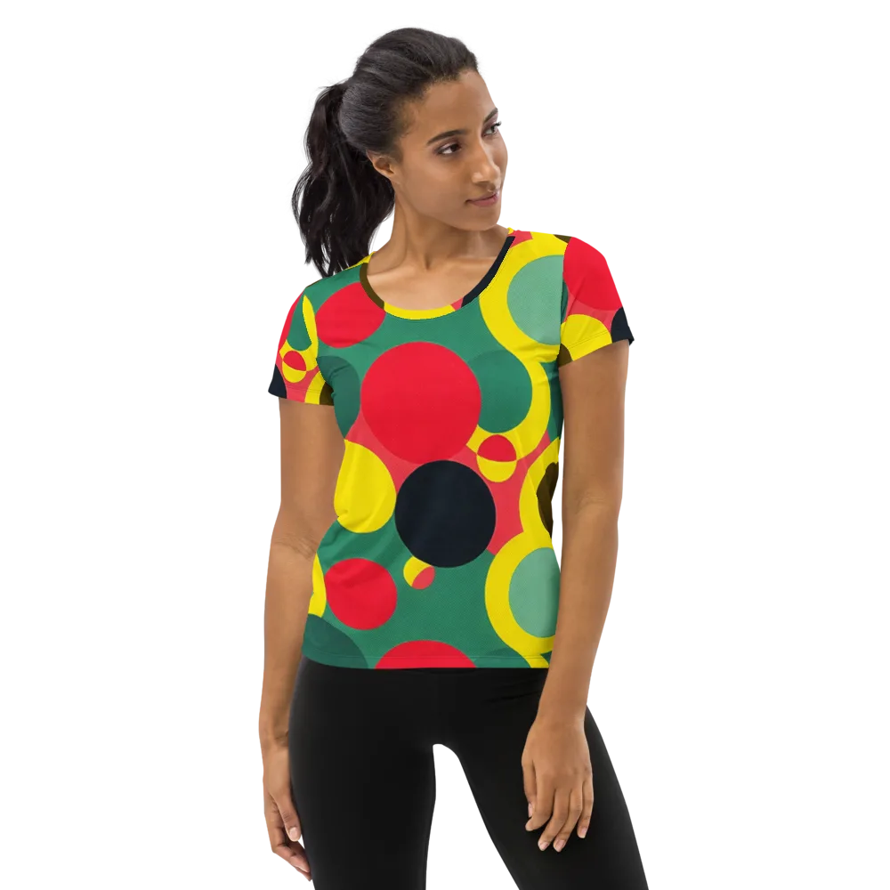 Modular Eclipse on Women's Athletic T-Shirt — Front