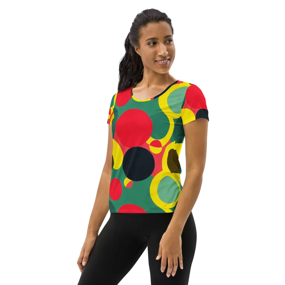 Modular Eclipse on Women's Athletic T-Shirt — Left