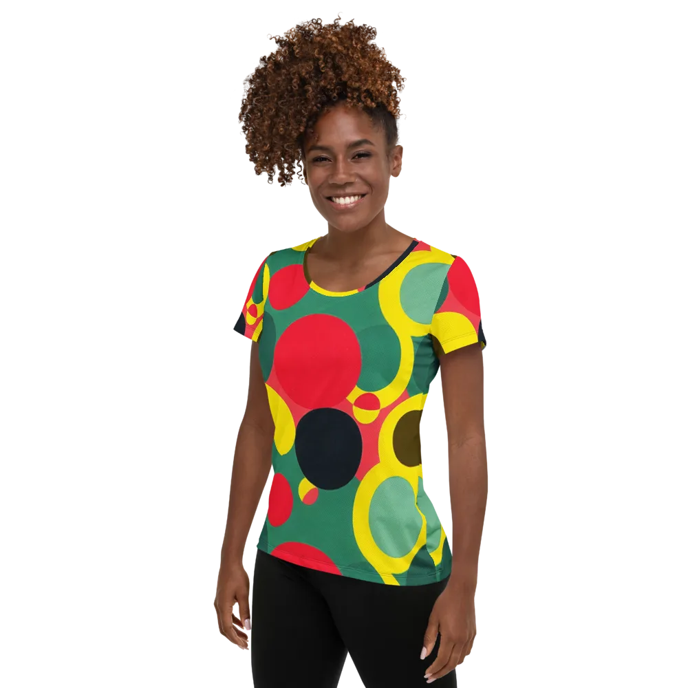 Modular Eclipse on Women's Athletic T-Shirt — Left