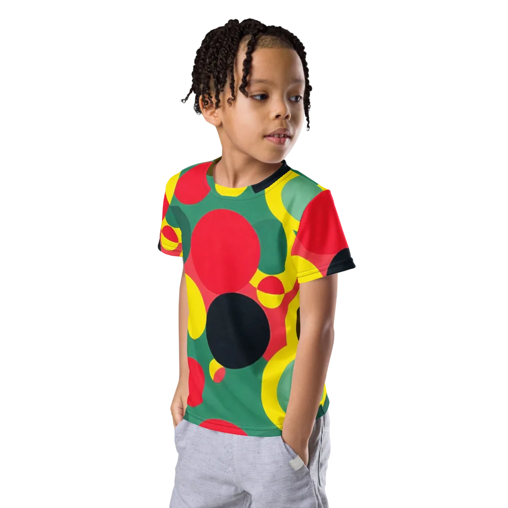 Modular Eclipse on Kids Crew Neck T-Shirt — Left Front
