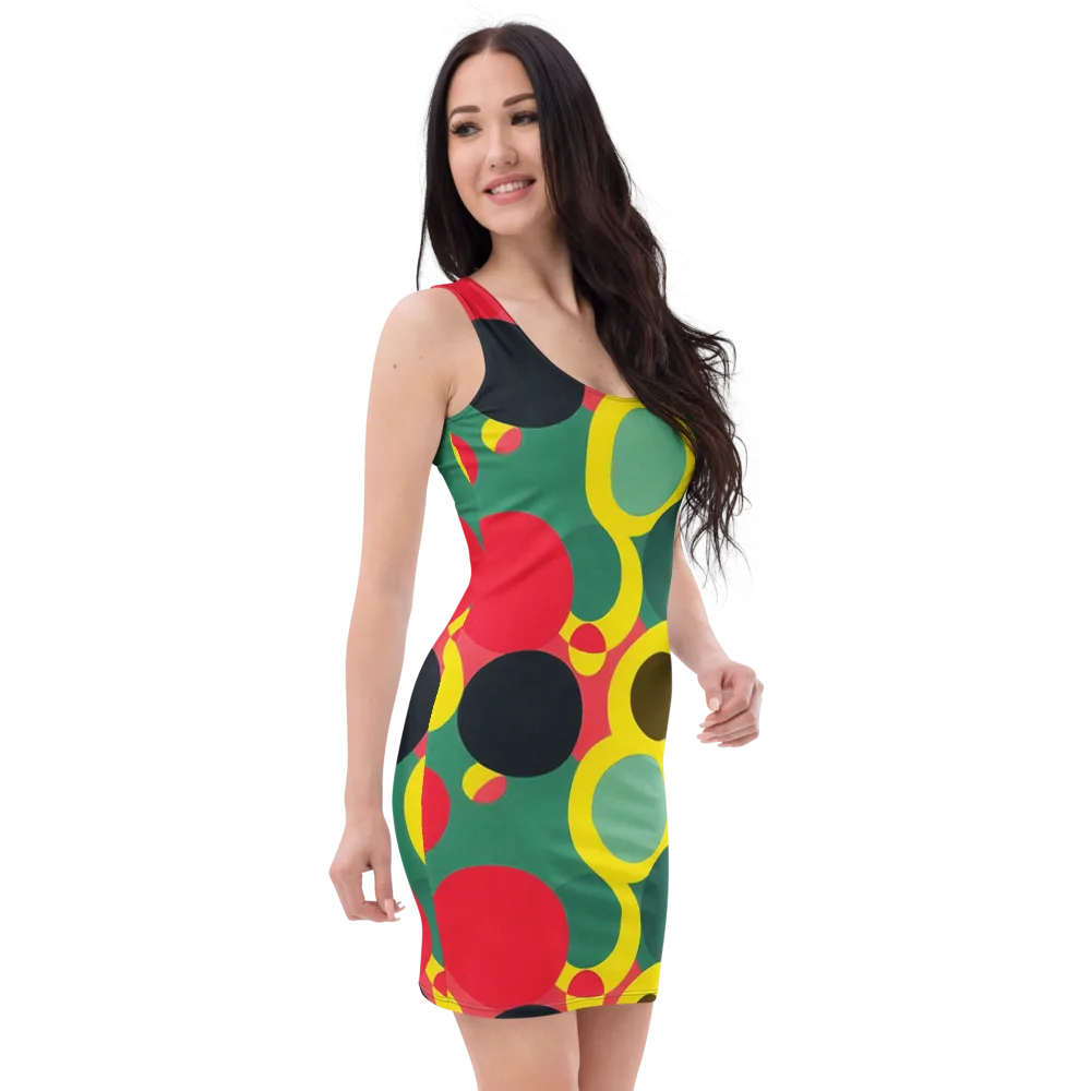 Modular Eclipse on Bodycon Dress — Right Front