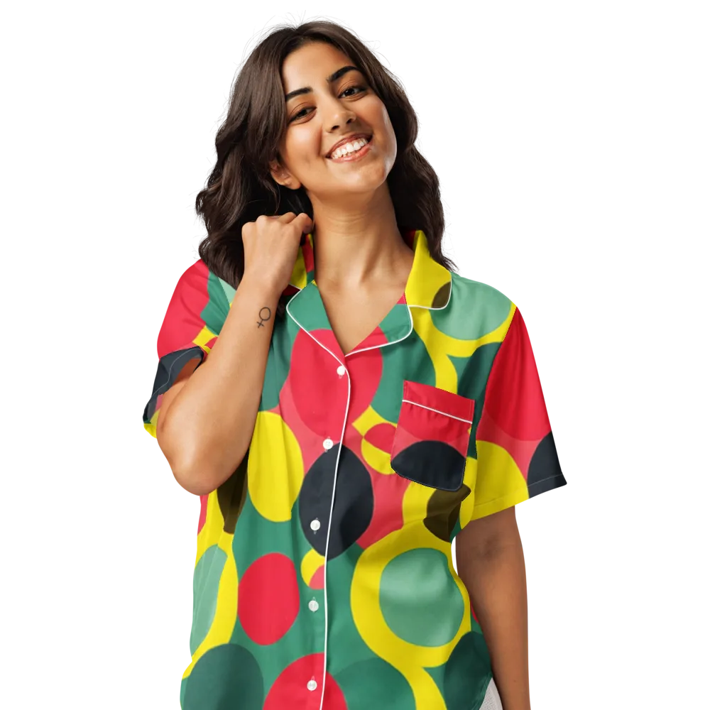 Modular Eclipse on Women's Short Sleeve Pajama Top — Front