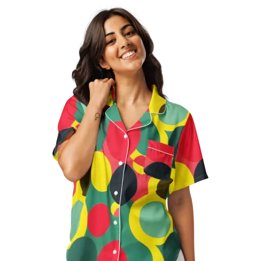 Modular Eclipse on a Women's Short Sleeve Pajama Top
