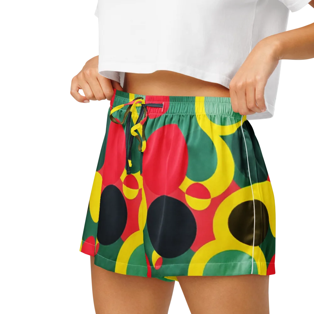 Modular Eclipse on Women's Pajama Shorts — Left