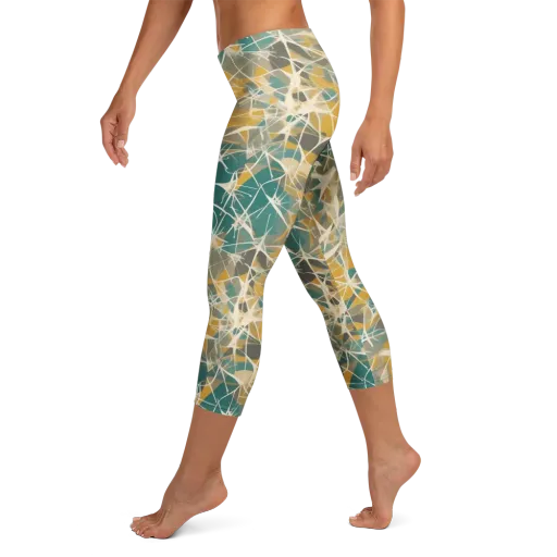Ochre Interference on a Capri Leggings