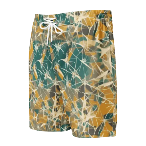 Ochre Interference on a Men's Board Shorts