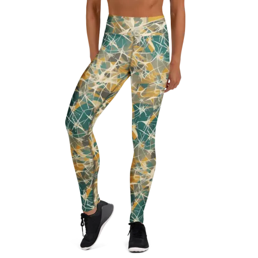Ochre Interference on a Yoga Leggings