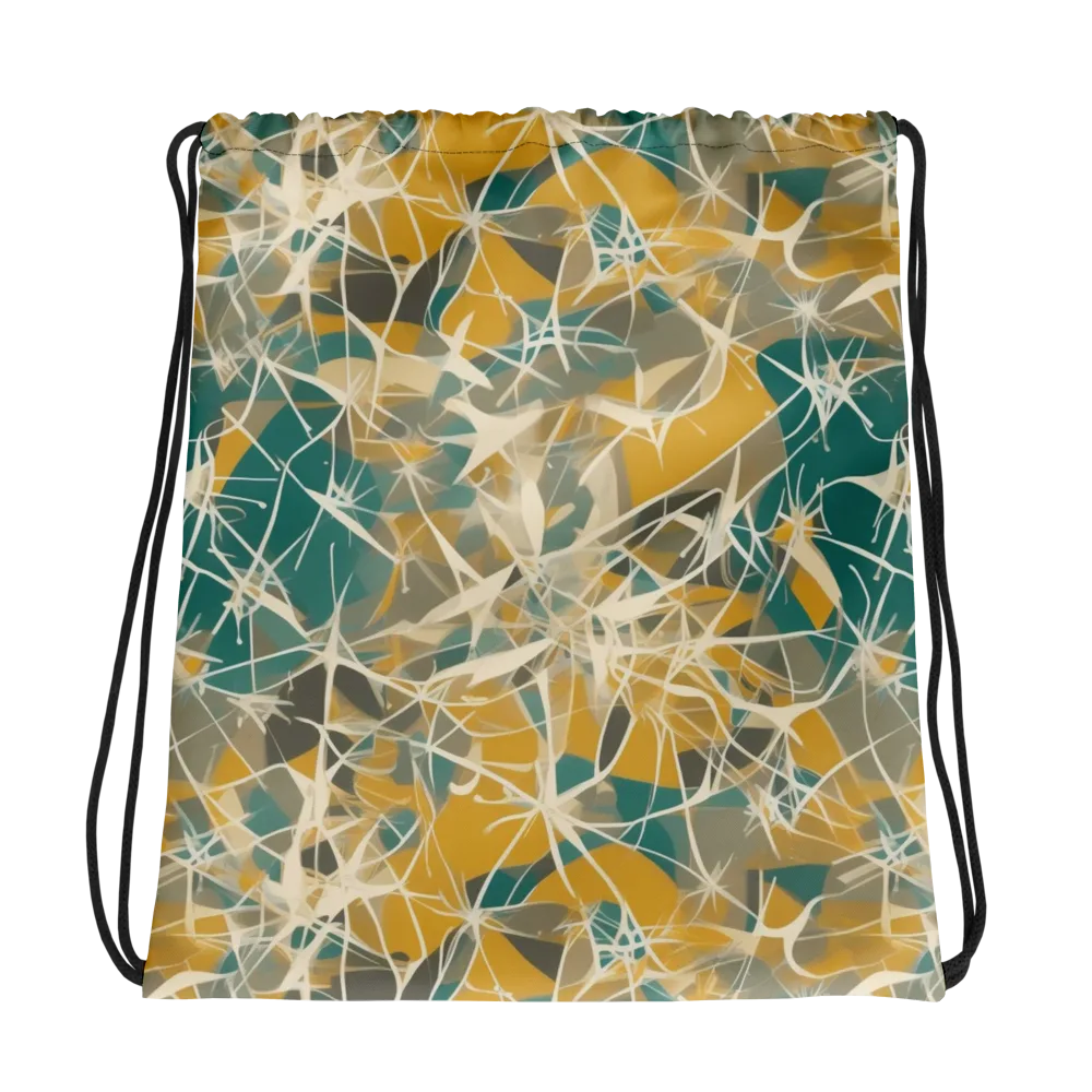 Ochre Interference on Drawstring Bag — Photo
