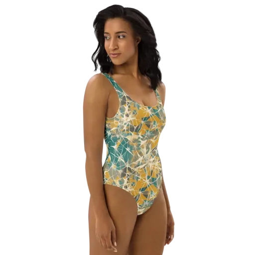 Ochre Interference on a One-Piece Swimsuit