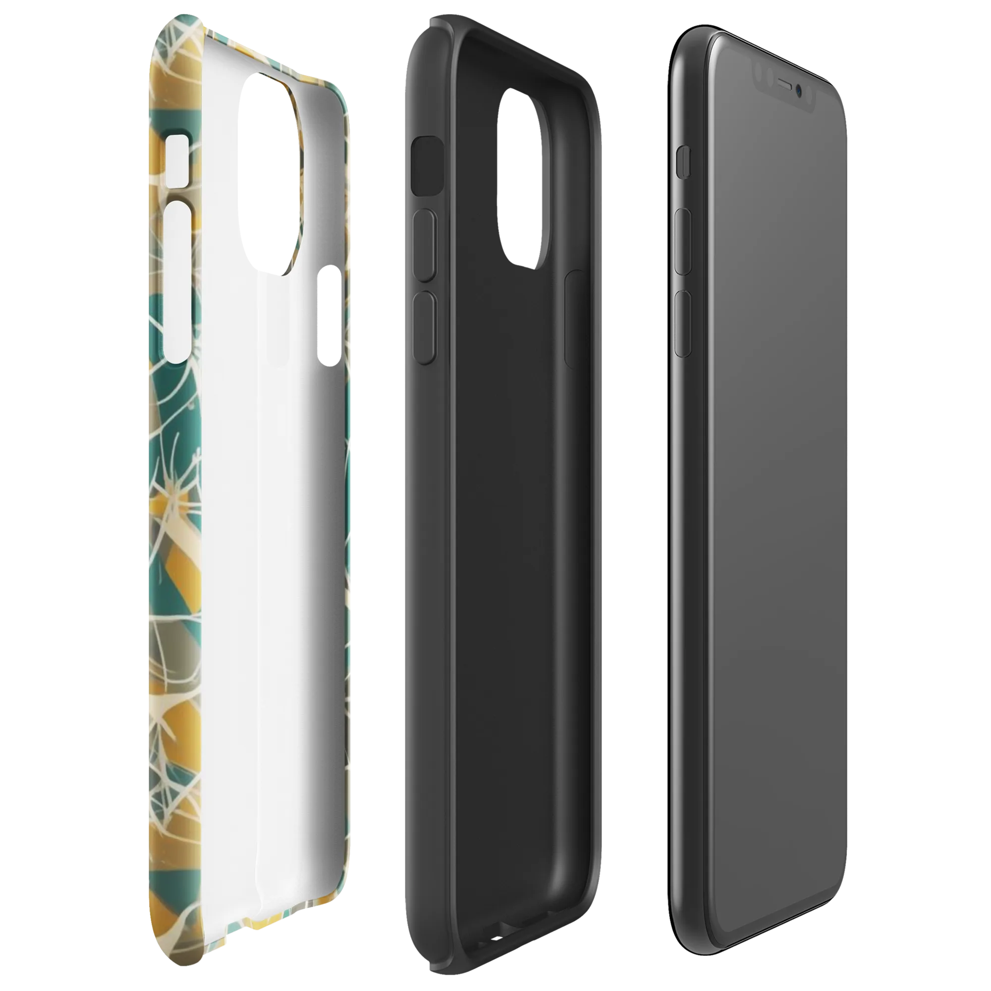 Ochre Interference on Tough Case for iPhone® — Right