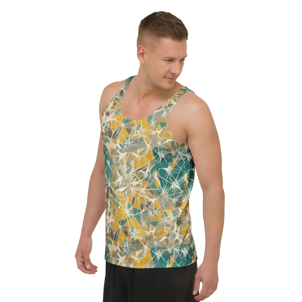 Ochre Interference on Men's Tank Top — Left Front