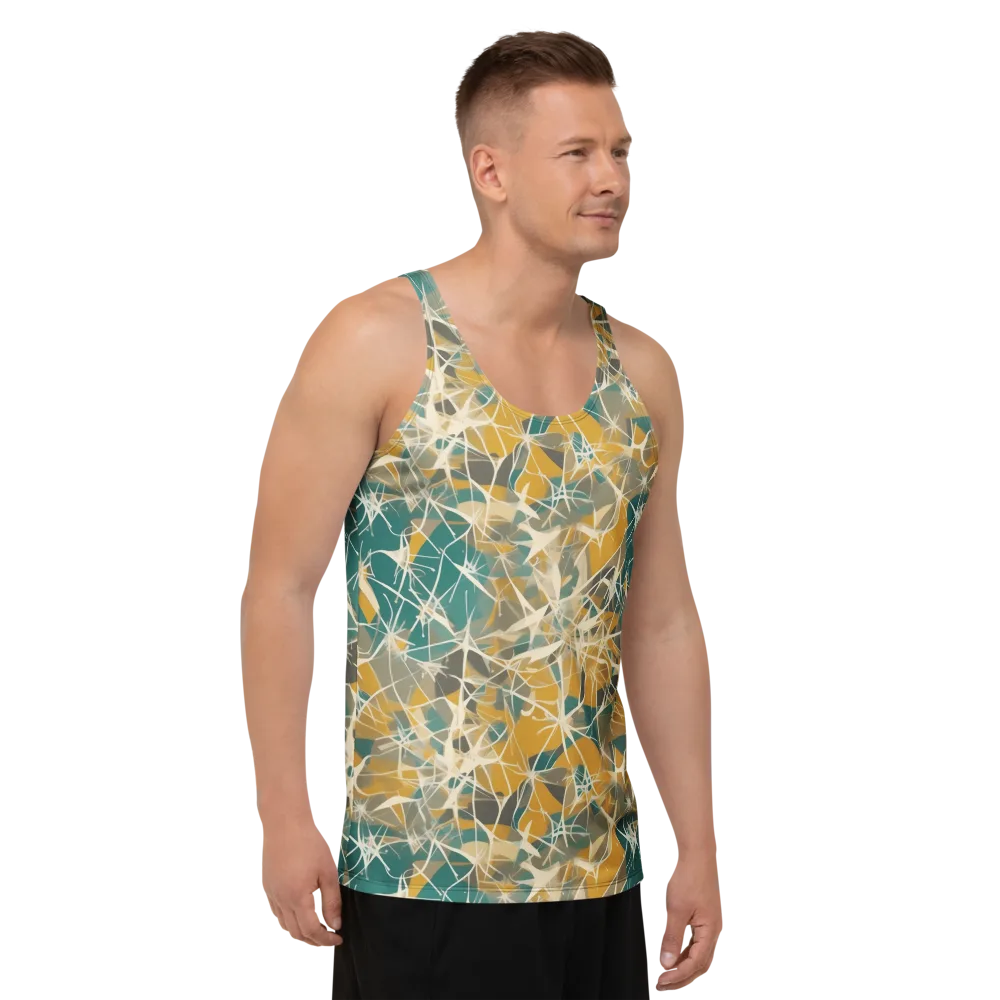 Ochre Interference on Men's Tank Top — Right Front