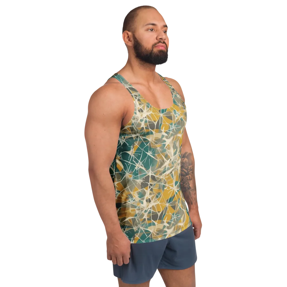 Ochre Interference on Men's Tank Top — Right Front